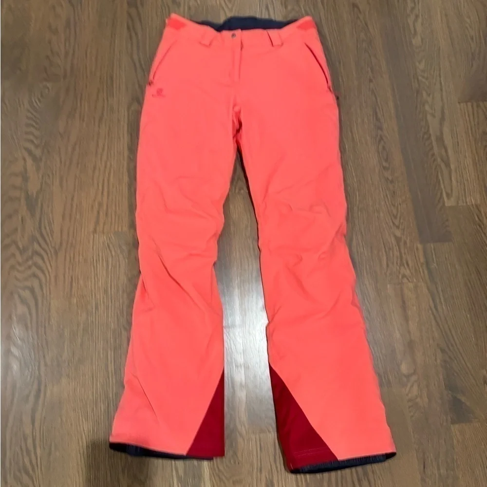 SALOMON WOMENS ICEMANIA SHELL TROUSERS (CALYPSO CORAL) snowpants skiing M